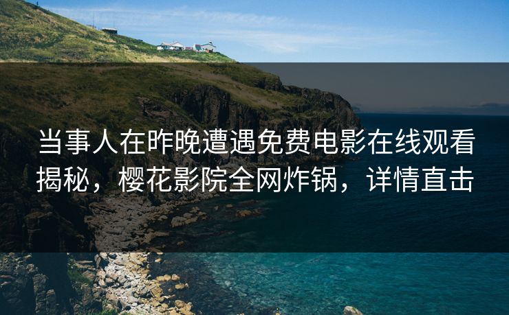当事人在昨晚遭遇免费电影在线观看揭秘，樱花影院全网炸锅，详情直击